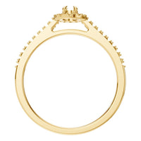 RI-1895 Yellow Gold Ring UNSET - Top View