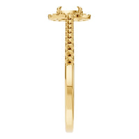 RI-1895 Yellow Gold Ring UNSET - Side View