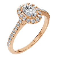RI-1895 Rose Gold Ring SET - Main View