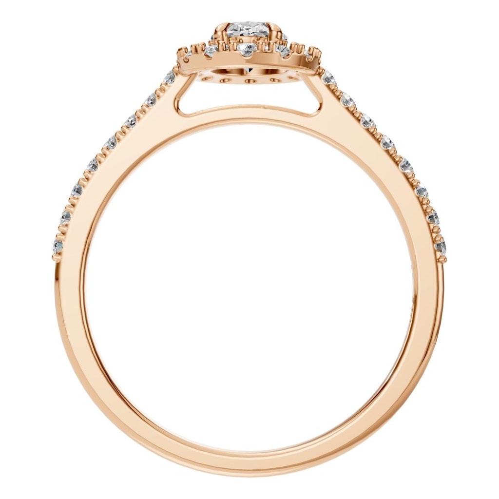 RI-1895 Rose Gold Ring SET - Top View