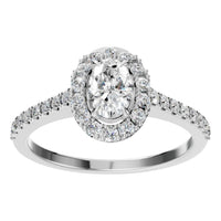 RI-1895 White Gold Ring SET - Front View