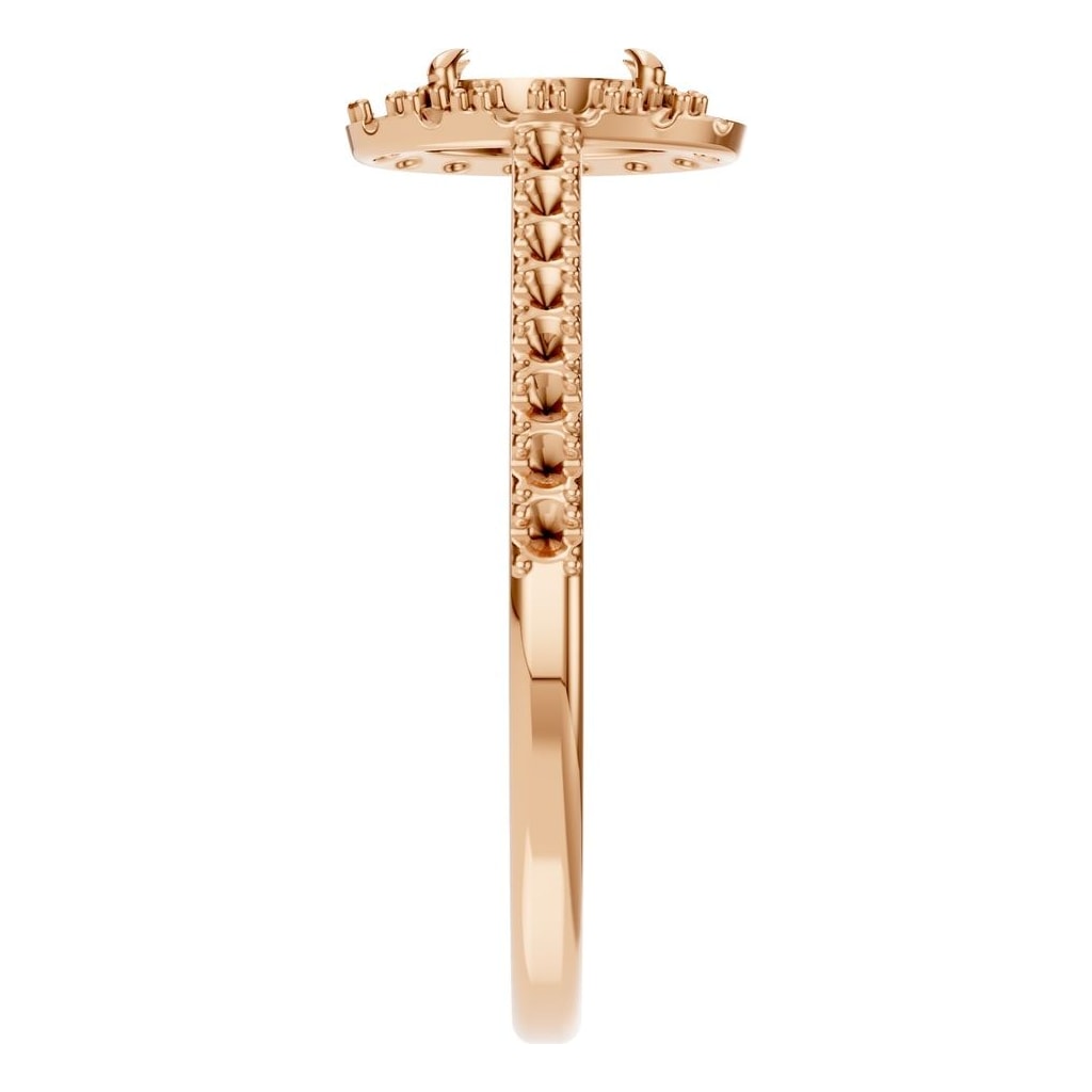 RI-1895 Rose Gold Ring UNSET - Side View