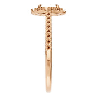RI-1895 Rose Gold Ring UNSET - Side View