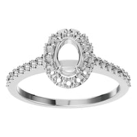 RI-1895 White Gold Ring UNSET - Front View