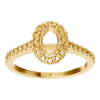 RI-1895 Yellow Gold Ring UNSET - Front View