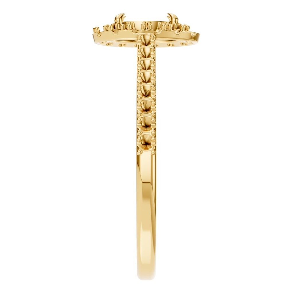 RI-1895 Yellow Gold Ring UNSET - Side View