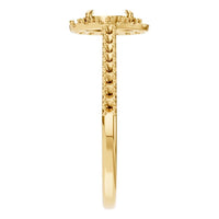 RI-1895 Yellow Gold Ring UNSET - Side View