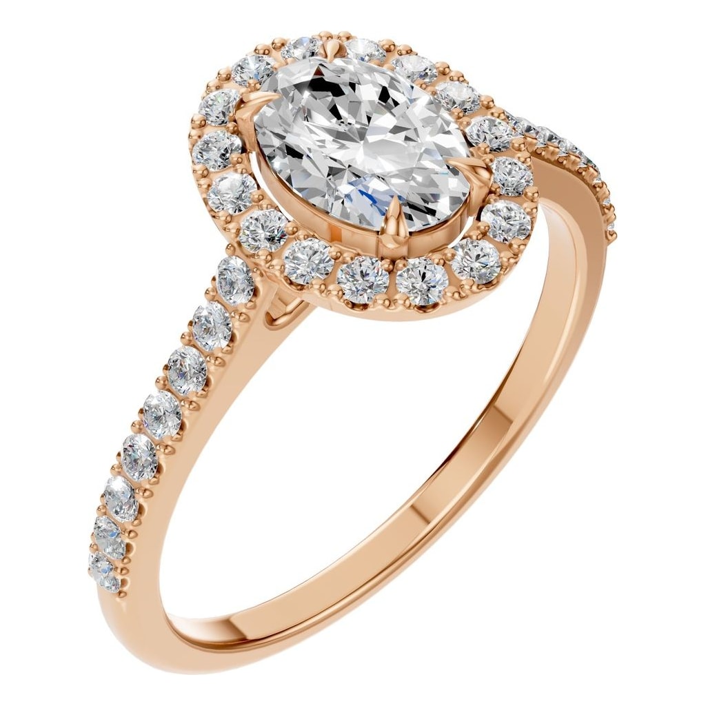 RI-1895 Rose Gold Ring SET - Main View