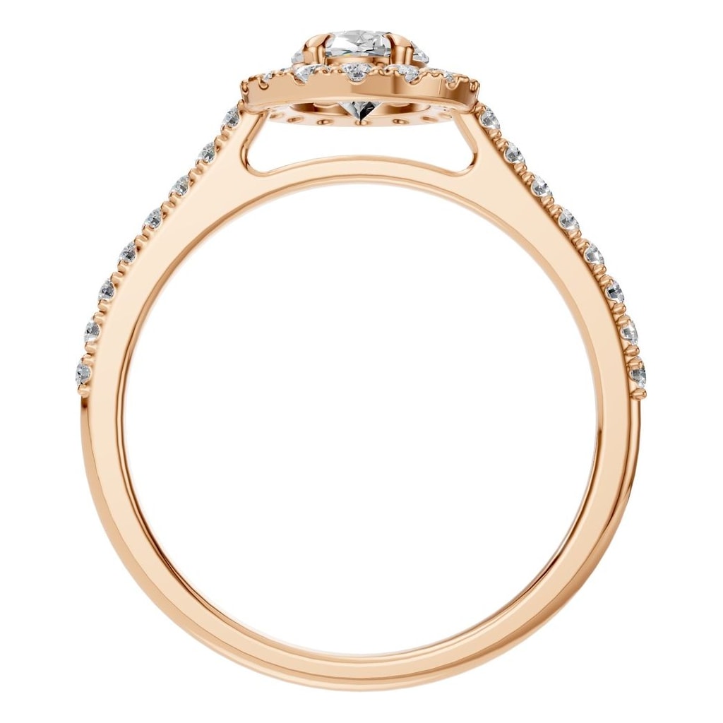 RI-1895 Rose Gold Ring SET - Top View