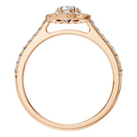 RI-1895 Rose Gold Ring SET - Top View