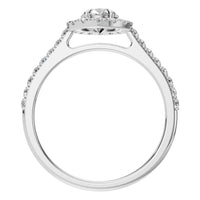 RI-1895 White Gold Ring SET - Top View