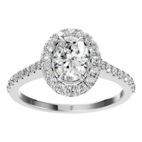 RI-1895 White Gold Ring SET - Front View