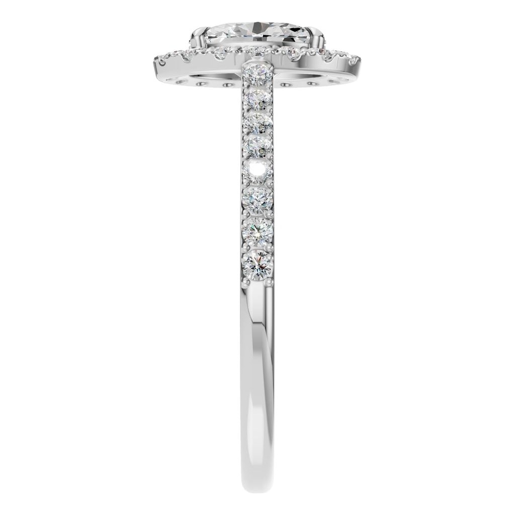 RI-1895 White Gold Ring SET - Side View