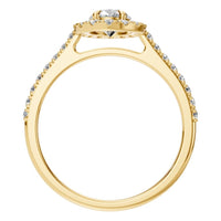 RI-1895 Yellow Gold Ring SET - Top View