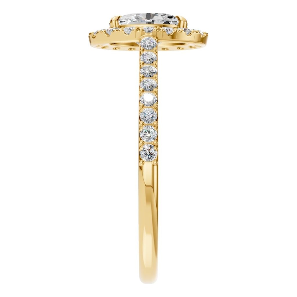 RI-1895 Yellow Gold Ring SET - Side View