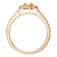 RI-1895 Rose Gold Ring UNSET - Top View