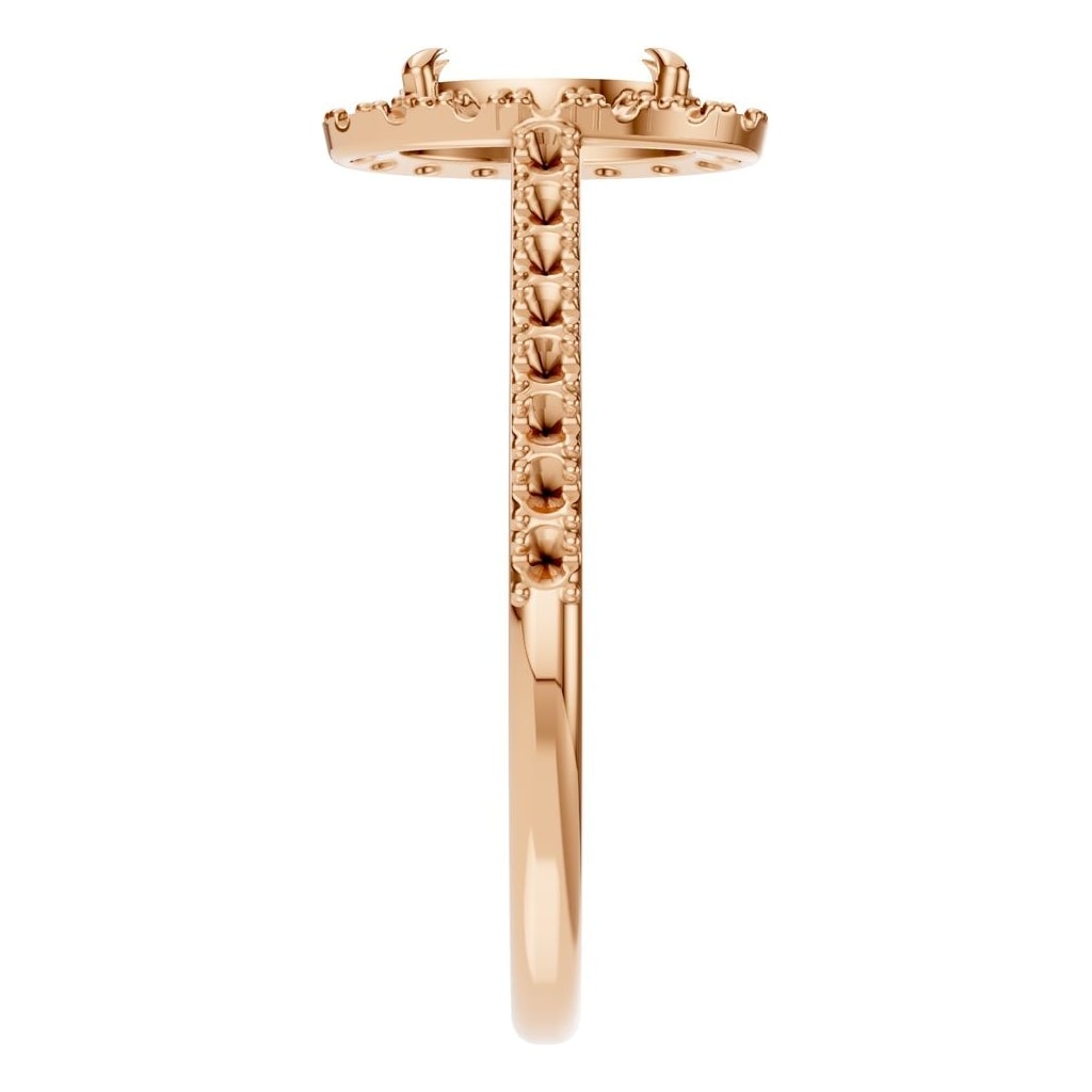 RI-1895 Rose Gold Ring UNSET - Side View