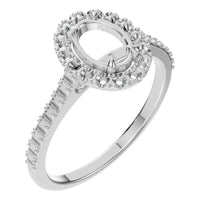 RI-1895 White Gold Ring UNSET - Main View