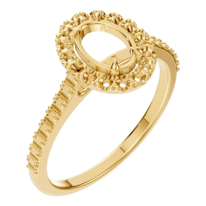 Halo Ring Mounting - Oval 7x5mm
