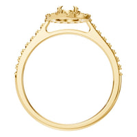 RI-1895 Yellow Gold Ring UNSET - Top View