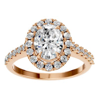 RI-1895 Rose Gold Ring SET - Front View