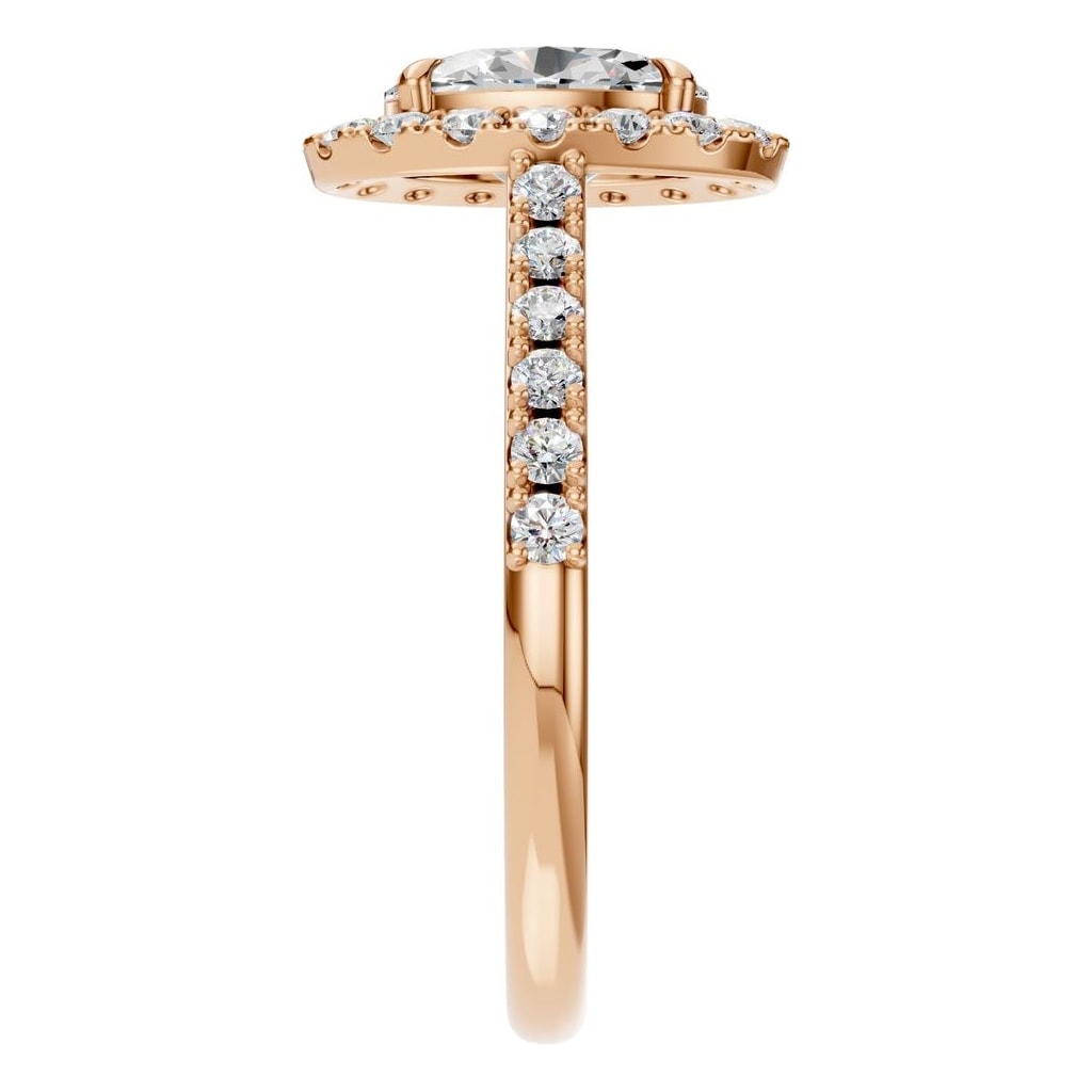 RI-1895 Rose Gold Ring SET - Side View