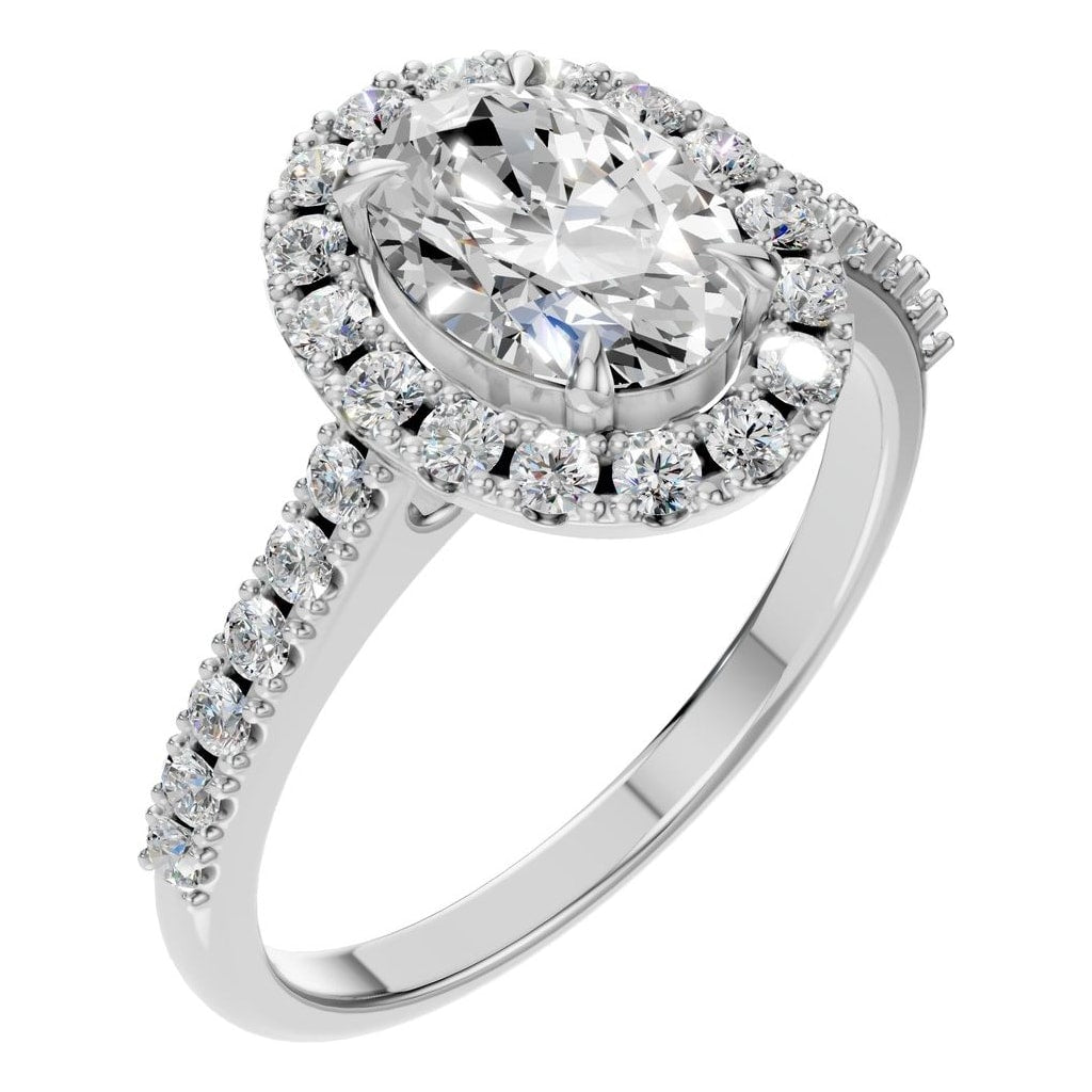 RI-1895 White Gold Ring SET - Main View