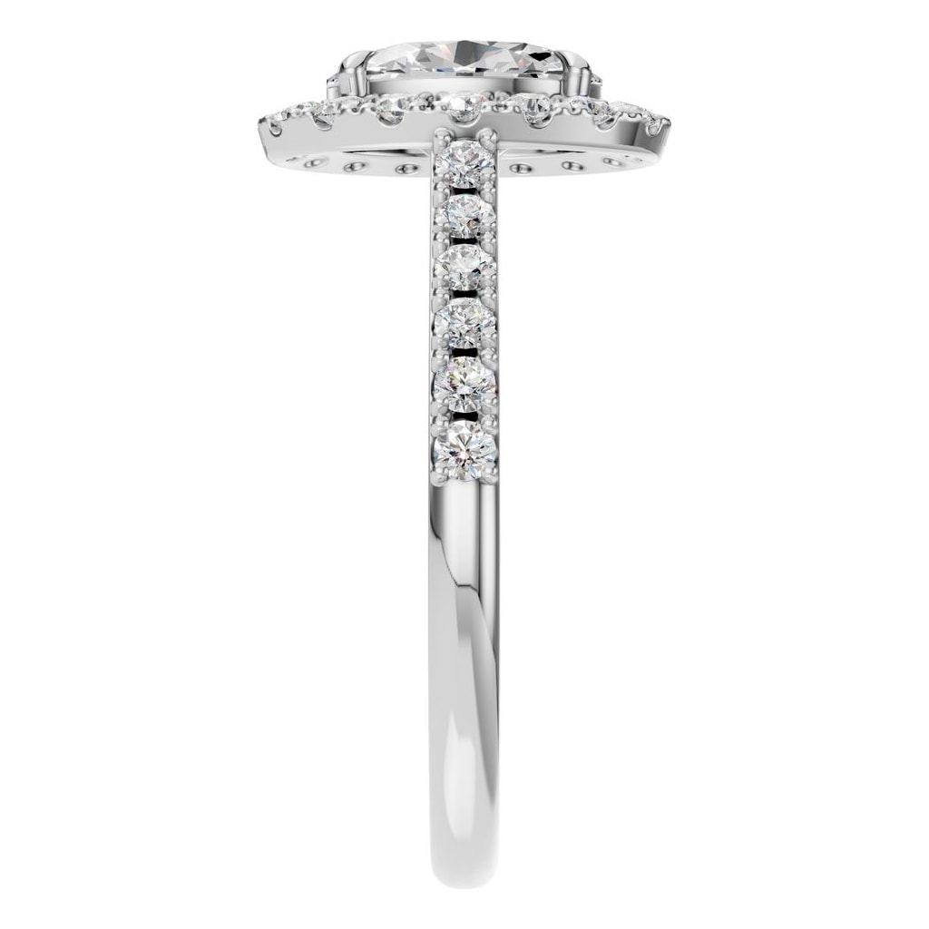 RI-1895 White Gold Ring SET - Side View