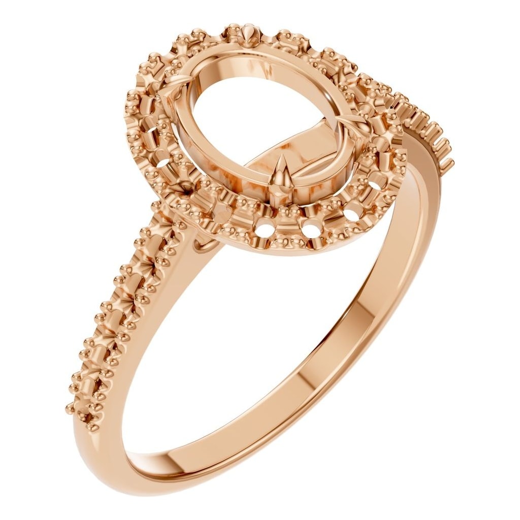 RI-1895 Rose Gold Ring UNSET - Main View