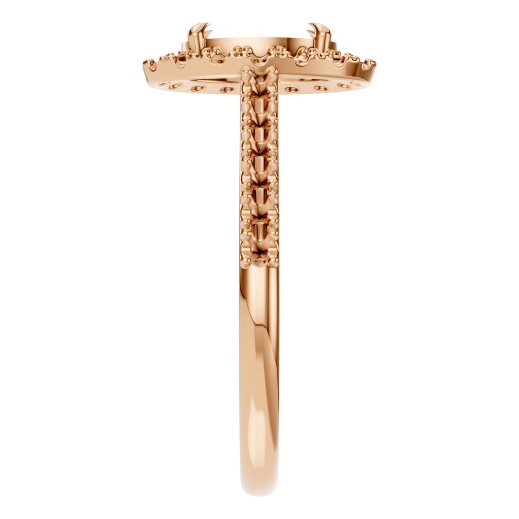 RI-1895 Rose Gold Ring UNSET - Side View