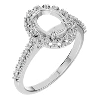 RI-1895 White Gold Ring UNSET - Main View