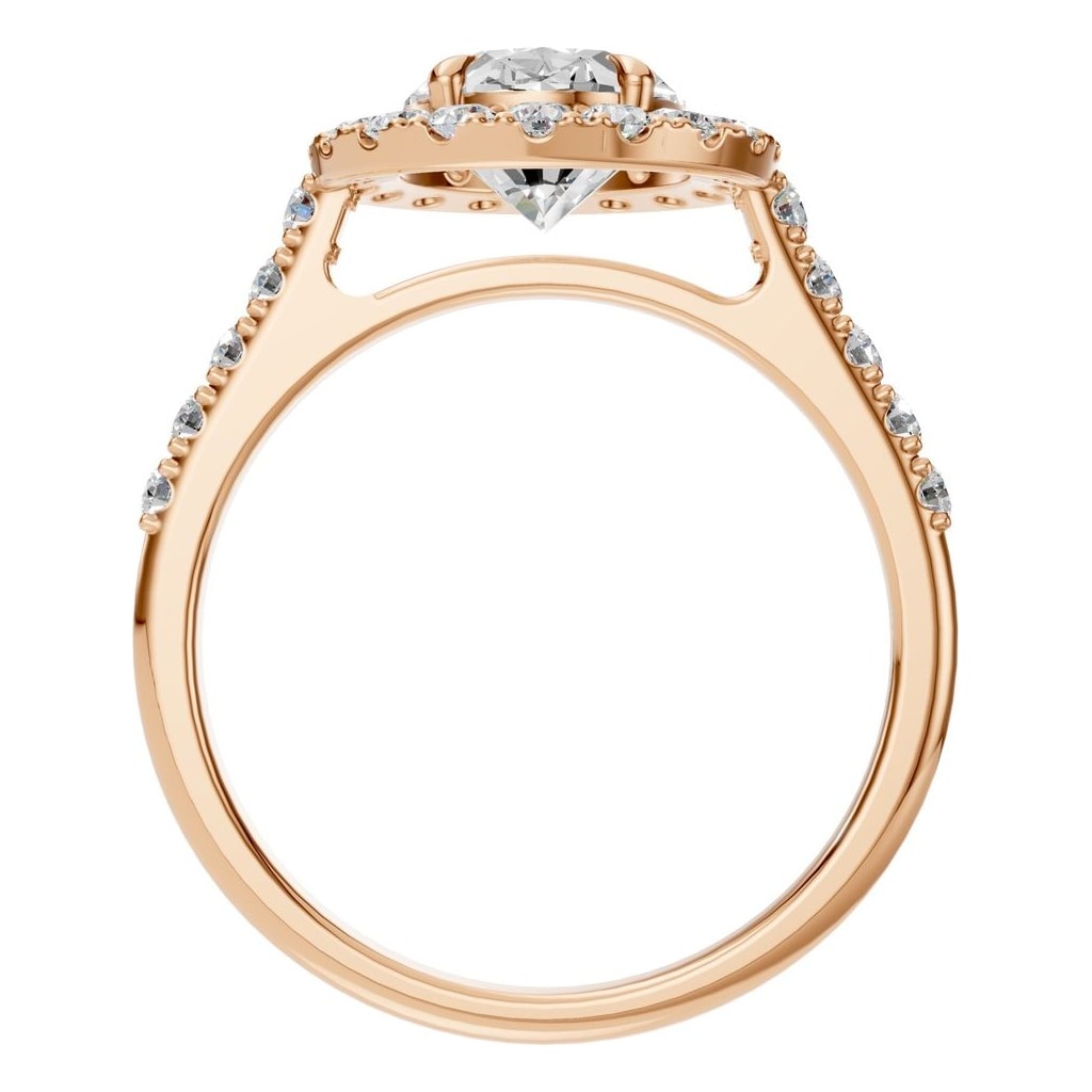 RI-1895 Rose Gold Ring SET - Top View