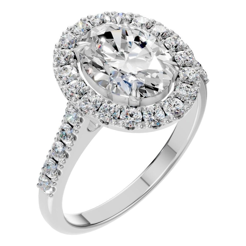 RI-1895 White Gold Ring SET - Main View