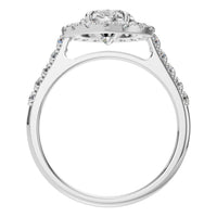 RI-1895 White Gold Ring SET - Top View
