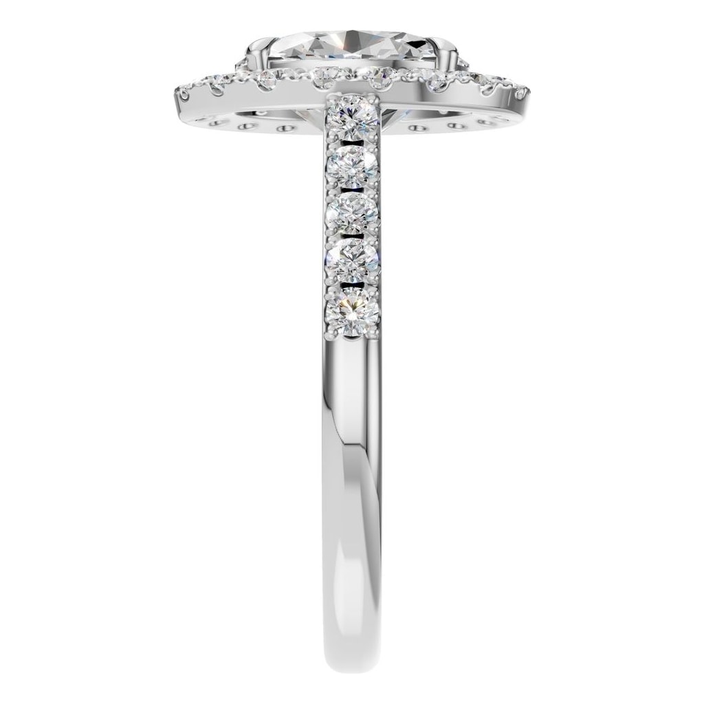 RI-1895 White Gold Ring SET - Side View