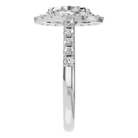 RI-1895 White Gold Ring SET - Side View