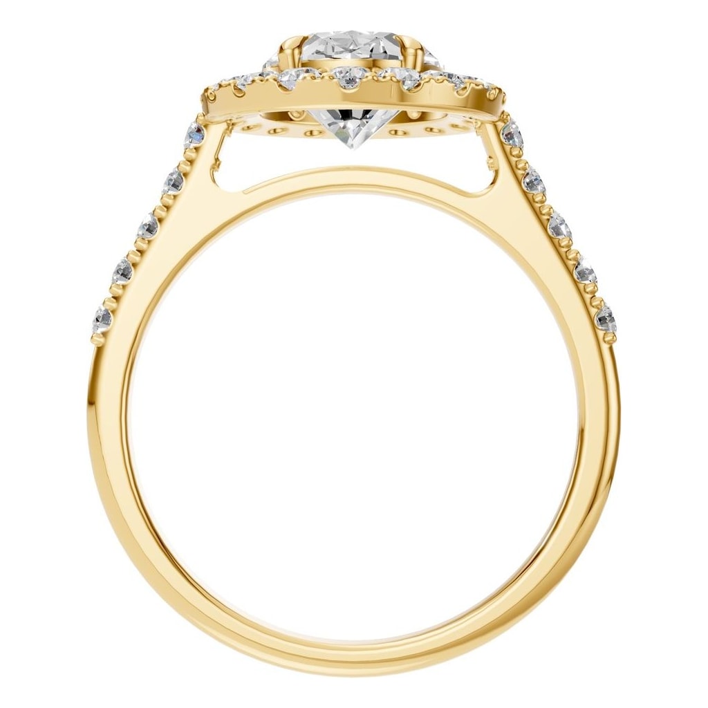 RI-1895 Yellow Gold Ring SET - Top View