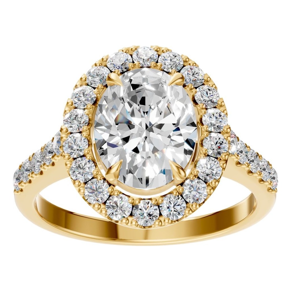 RI-1895 Yellow Gold Ring SET - Front View