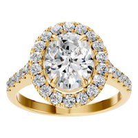 RI-1895 Yellow Gold Ring SET - Front View