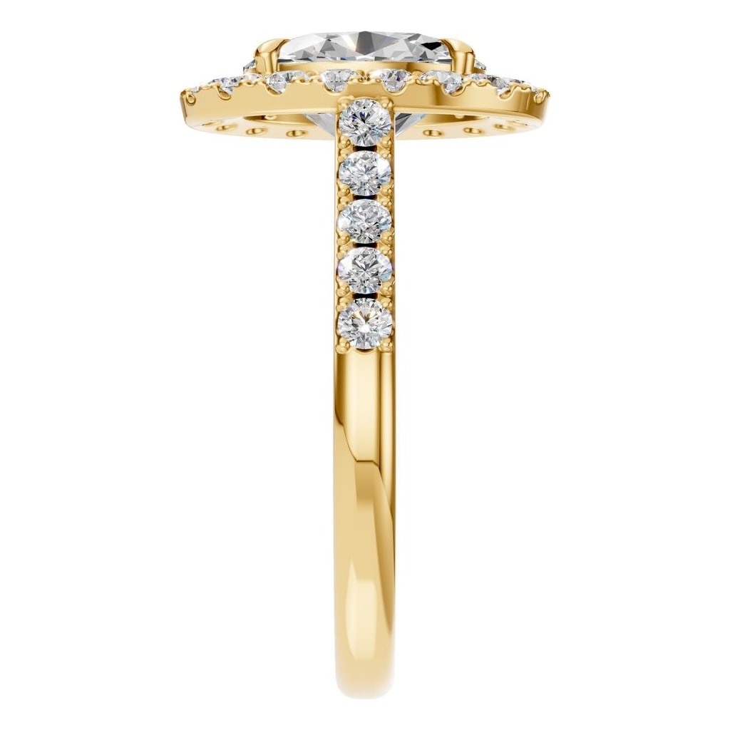 RI-1895 Yellow Gold Ring SET - Side View