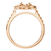 RI-1895 Rose Gold Ring UNSET - Top View