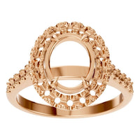 RI-1895 Rose Gold Ring UNSET - Front View
