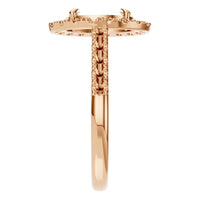RI-1895 Rose Gold Ring UNSET - Side View