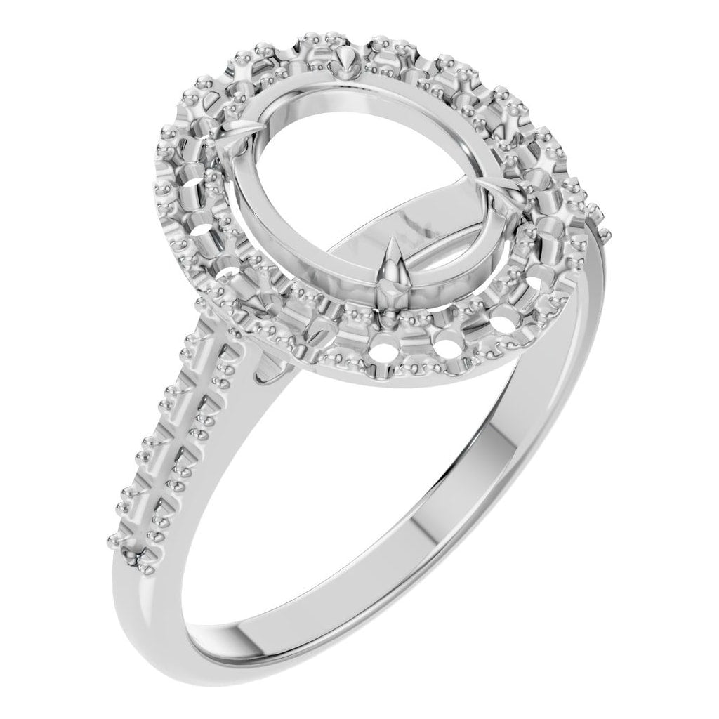 RI-1895 White Gold Ring UNSET - Main View