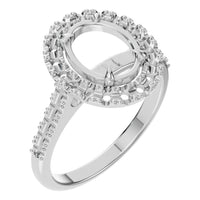 RI-1895 White Gold Ring UNSET - Main View