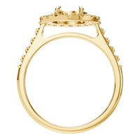 RI-1895 Yellow Gold Ring UNSET - Top View
