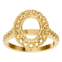 RI-1895 Yellow Gold Ring UNSET - Front View