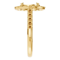 RI-1895 Yellow Gold Ring UNSET - Side View