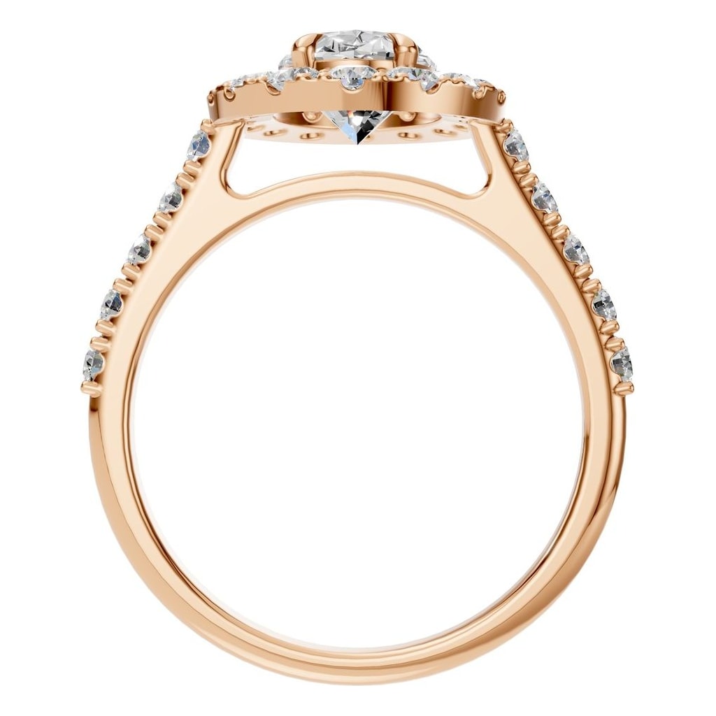 RI-1895 Rose Gold Ring SET - Top View