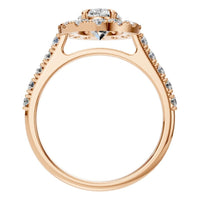 RI-1895 Rose Gold Ring SET - Top View
